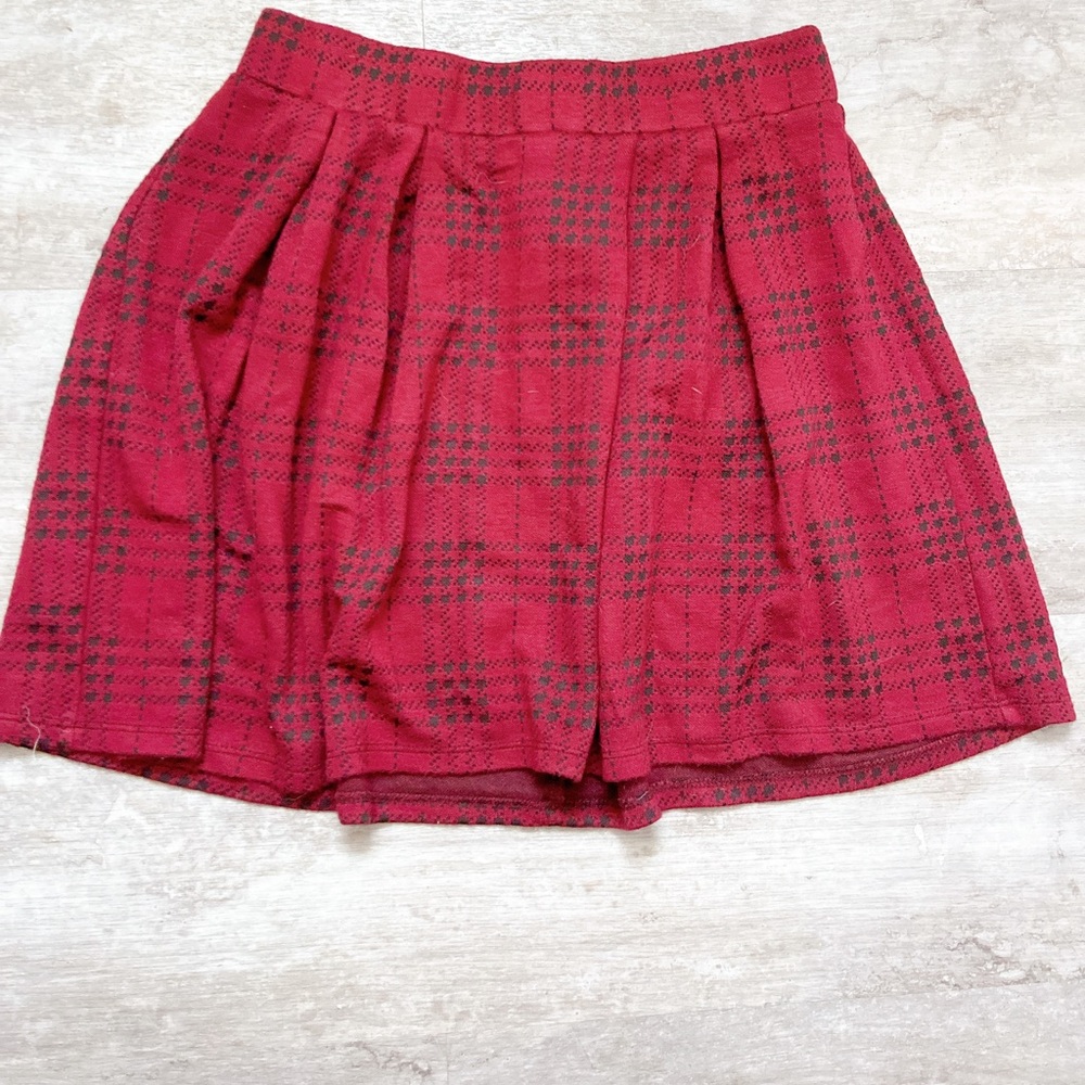 Red mini skirt